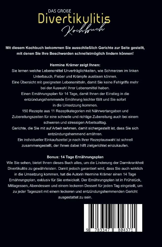 Bild: 9783347804371 | Das große Divertikulitis Kochbuch! Inklusive 14 Tage Ernährungsplan...
