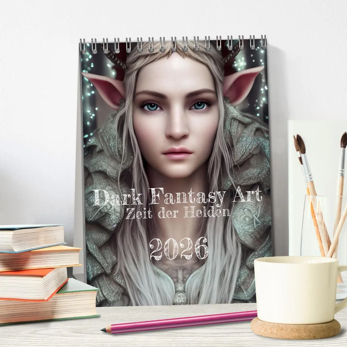 Bild: 9783516334371 | Dark Fantasy Art - Zeit der Helden (Tischkalender 2026 DIN A5...
