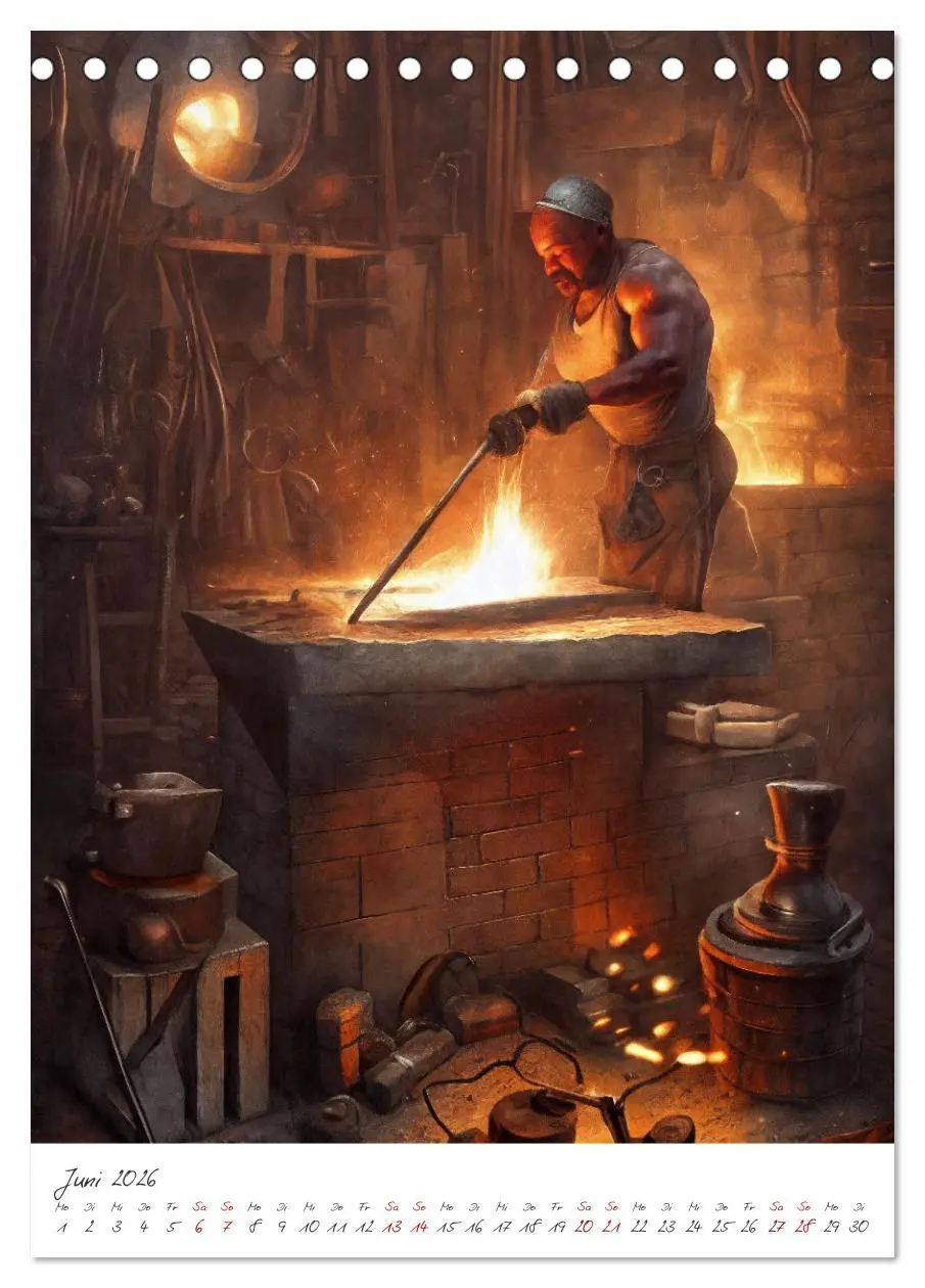 Bild: 9783516334371 | Dark Fantasy Art - Zeit der Helden (Tischkalender 2026 DIN A5...