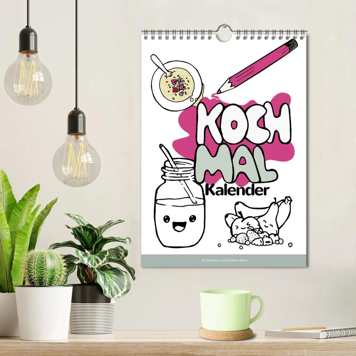 Bild: 9783516404371 | KOCH MAL KALENDER - Lustige Rezepte zum Ausmalen (Wandkalender 2026...