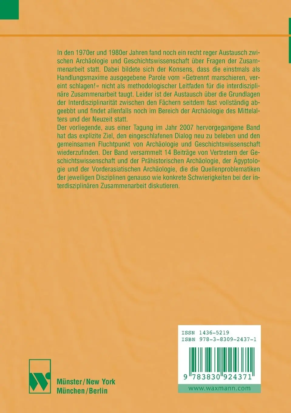 Rückseite: 9783830924371 | Fluchtpunkt Geschichte | Stefan Burmeister (u. a.) | Taschenbuch