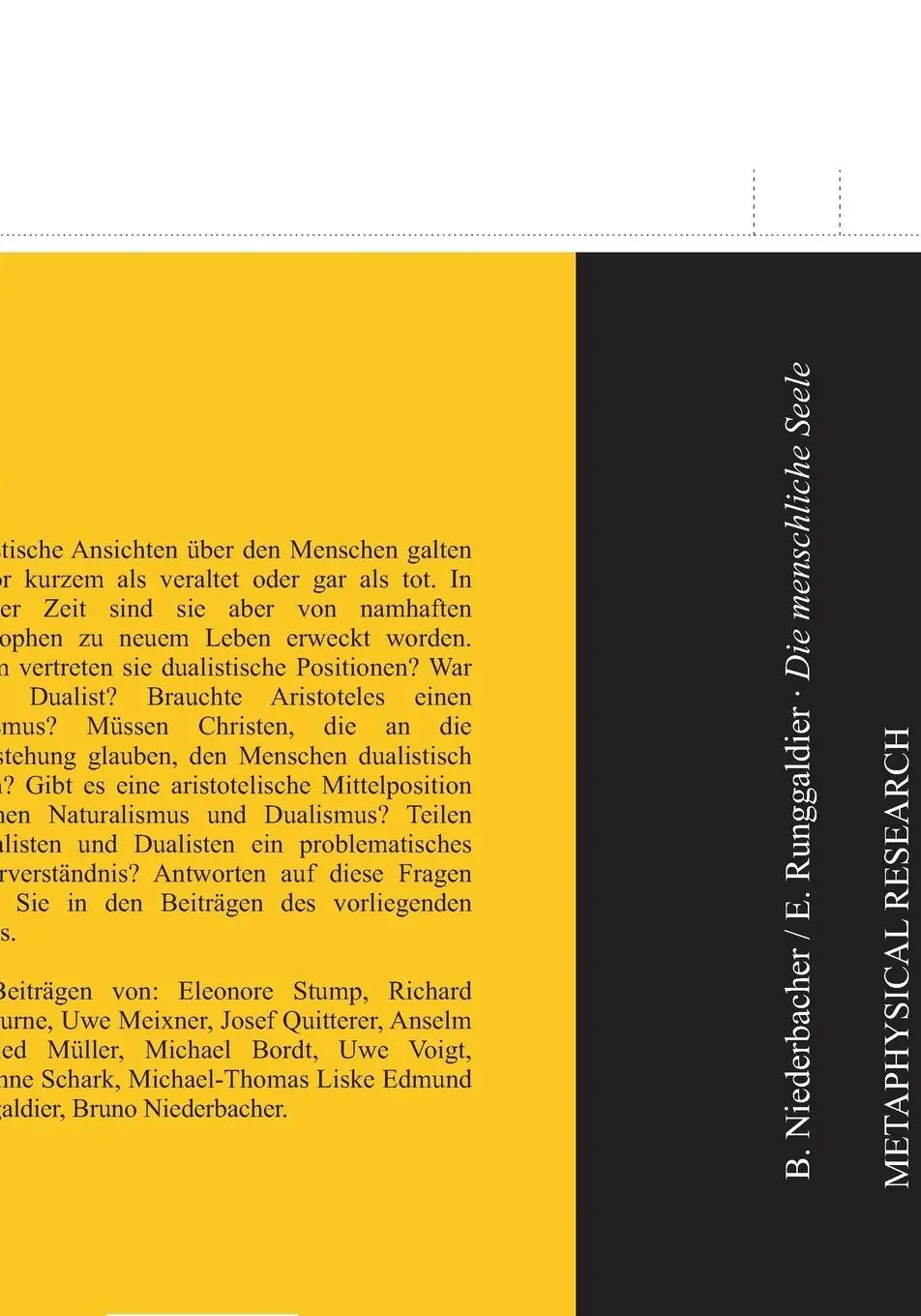 Rückseite: 9783110324471 | Die menschliche Seele | Brauchen wir den Dualismus? | Taschenbuch