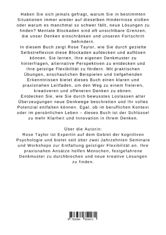 Bild: 9783384354471 | Mentale Blockaden lösen: Der Schlüssel zu neuen Denkwegen | Taylor