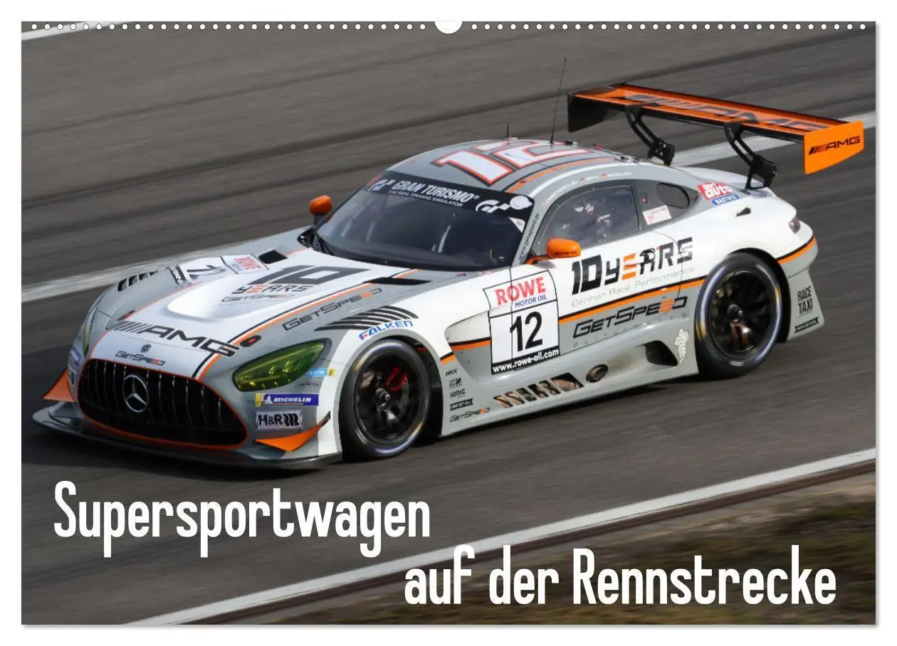 Cover: 9783435764471 | Supersportwagen auf der Rennstrecke (Wandkalender 2025 DIN A2...