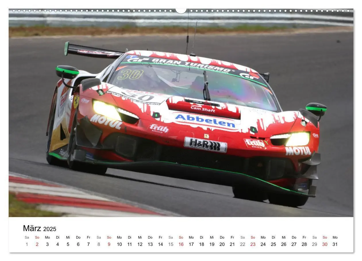 Bild: 9783435764471 | Supersportwagen auf der Rennstrecke (Wandkalender 2025 DIN A2...