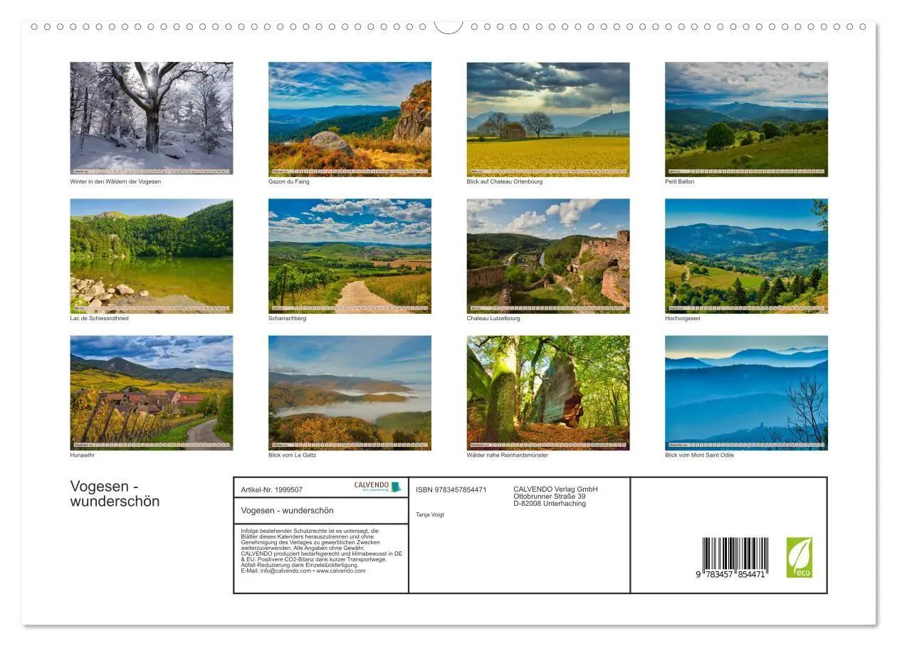 Bild: 9783457854471 | Vogesen - wunderschön (hochwertiger Premium Wandkalender 2026 DIN...
