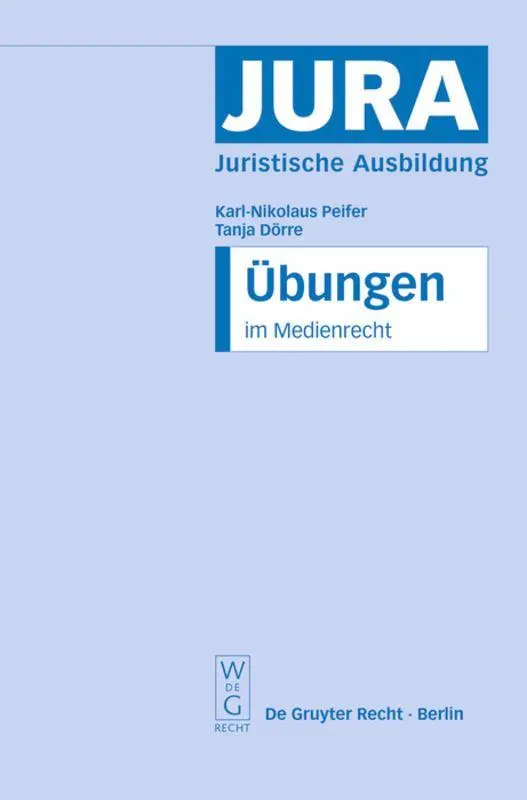 Cover: 9783899494471 | Übungen im Medienrecht | Tanja Dörre (u. a.) | Taschenbuch | Deutsch
