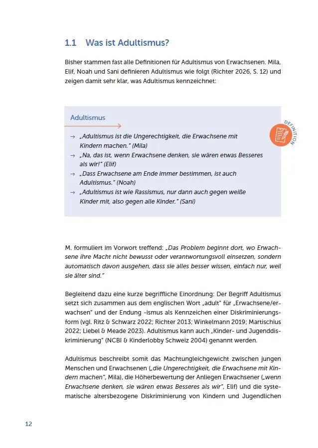 Bild: 9783960464471 | Adultismus wahrnehmen, reflektieren, abbauen | Sandra Richter (u. a.)
