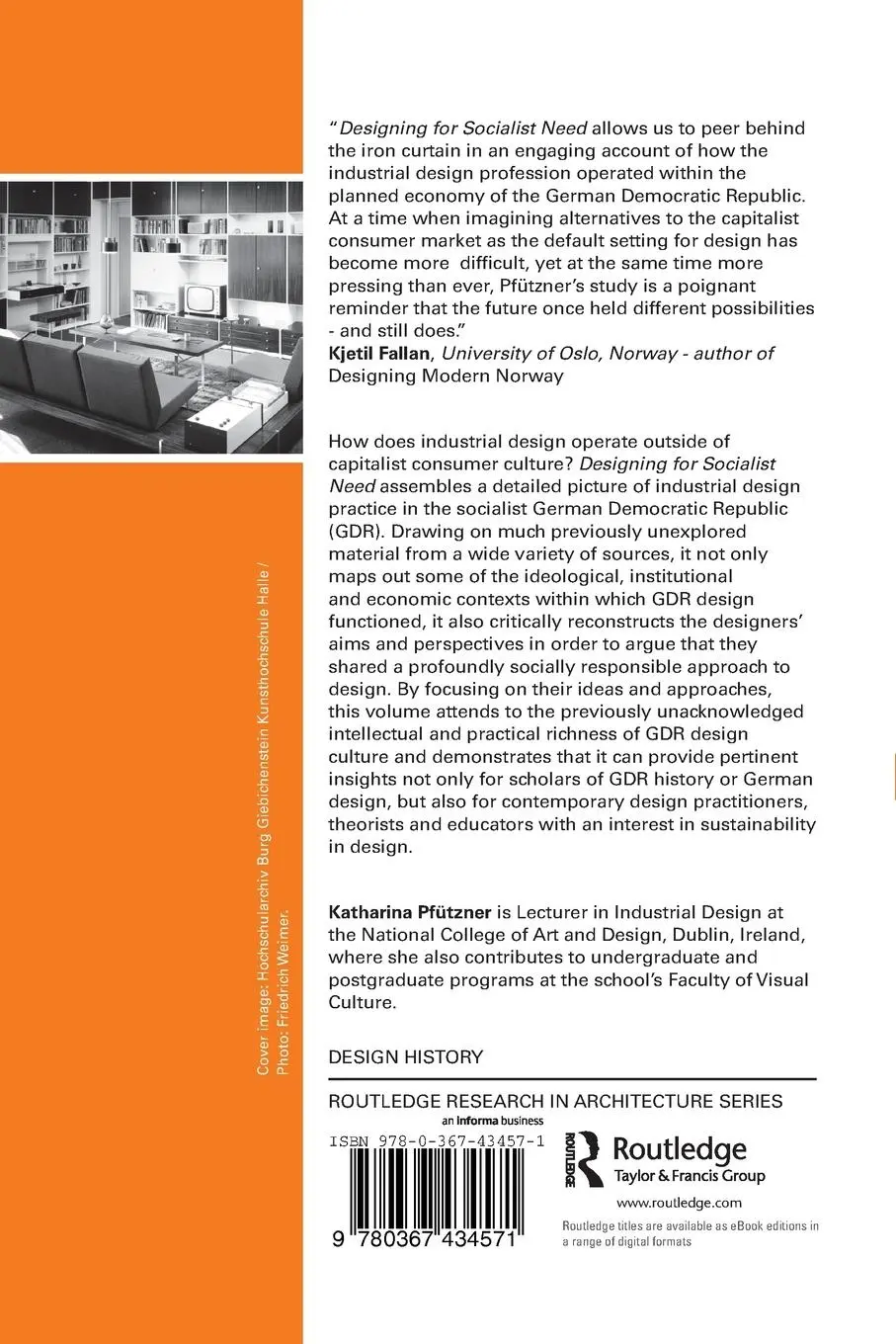 Rückseite: 9780367434571 | Designing for Socialist Need | Katharina Pfützner | Taschenbuch | 2019