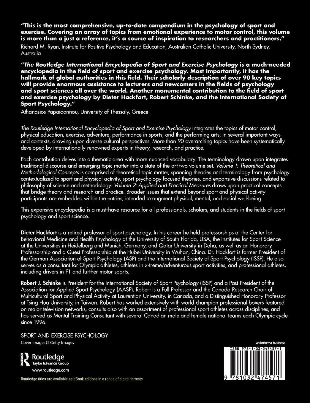 Rückseite: 9781032474571 | The Routledge International Encyclopedia of Sport and Exercise...