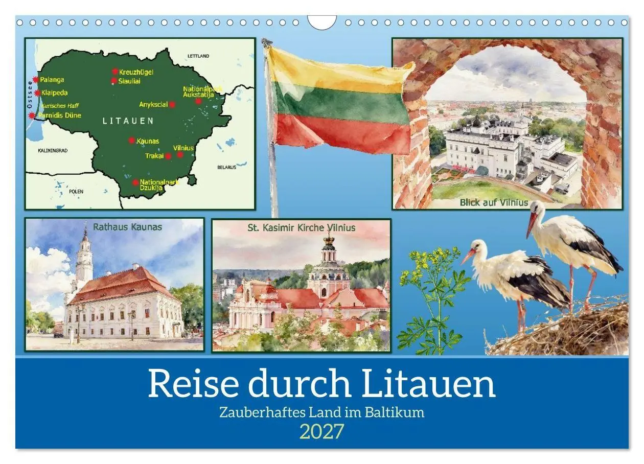 Cover: 9783516794571 | Reise durch Litauen (Wandkalender 2027 DIN A3 quer), CALVENDO...