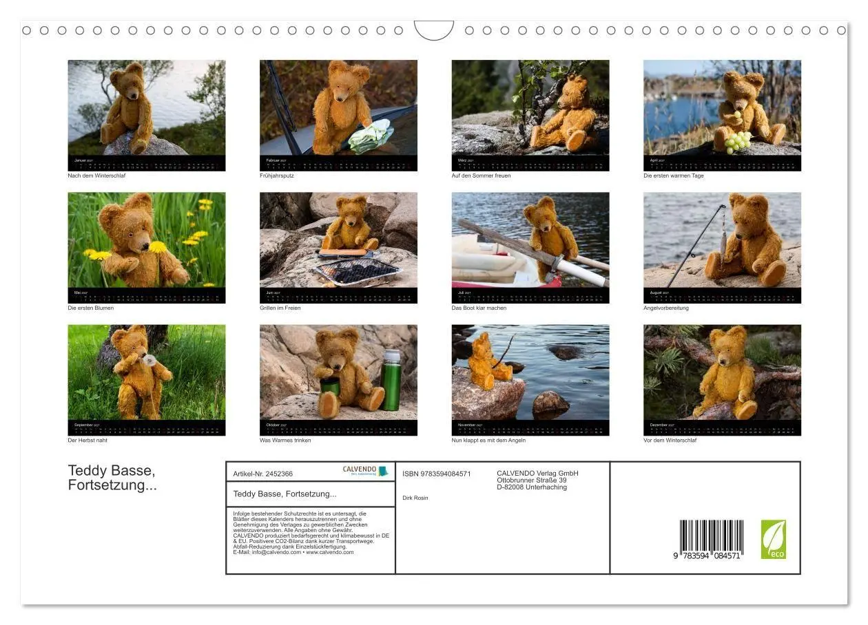 Bild: 9783594084571 | Teddy Basse, Fortsetzung... (Wandkalender 2027 DIN A3 quer),...