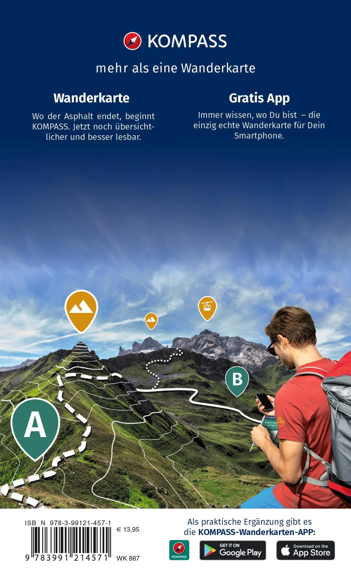 Rückseite: 9783991214571 | KOMPASS Wanderkarten-Set 887 Schwarzwald Süd (2 Karten) 1:50.000