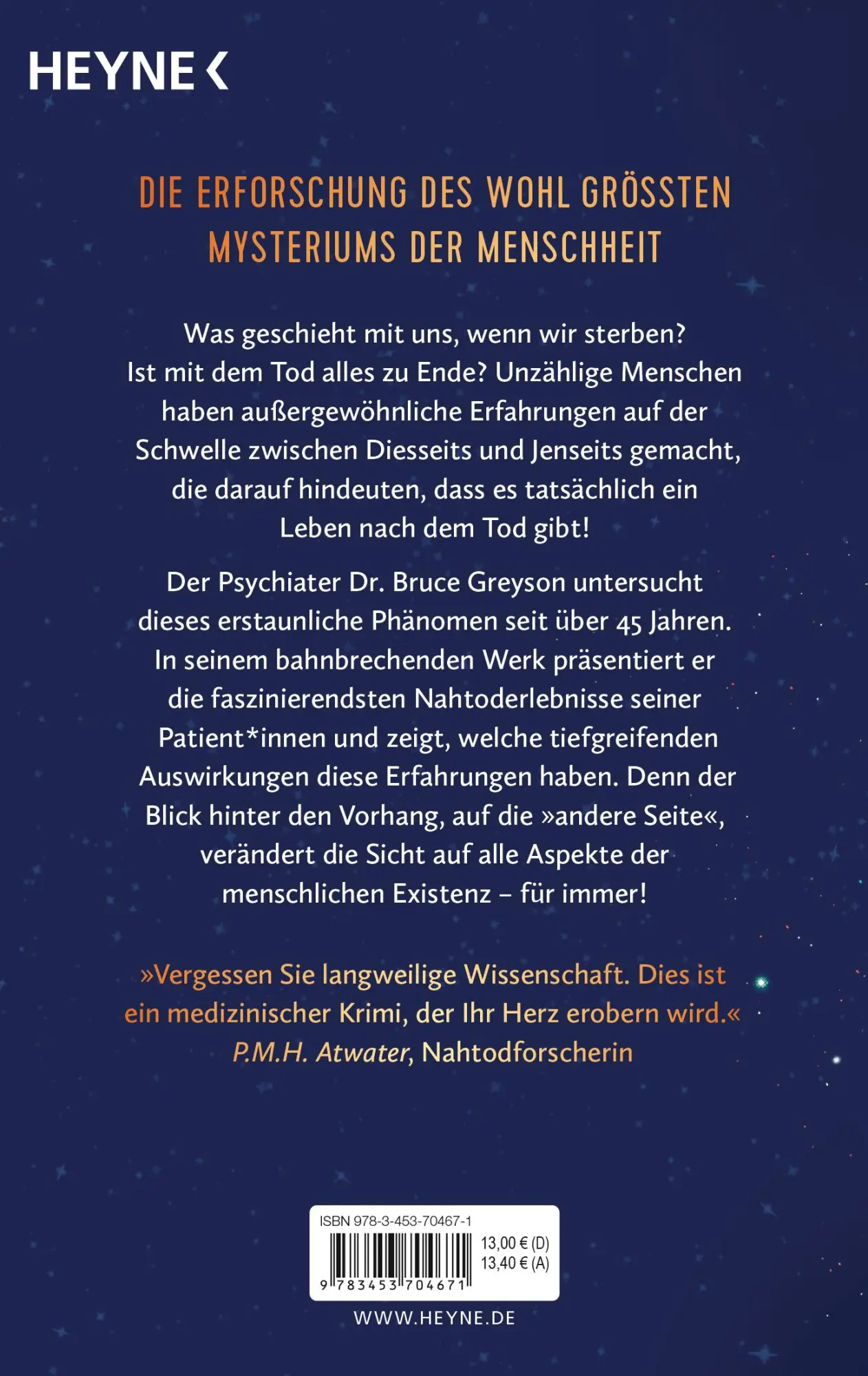 Bild: 9783453704671 | Erfahrungen im unendlichen Bewusstsein | Bruce Greyson | Taschenbuch