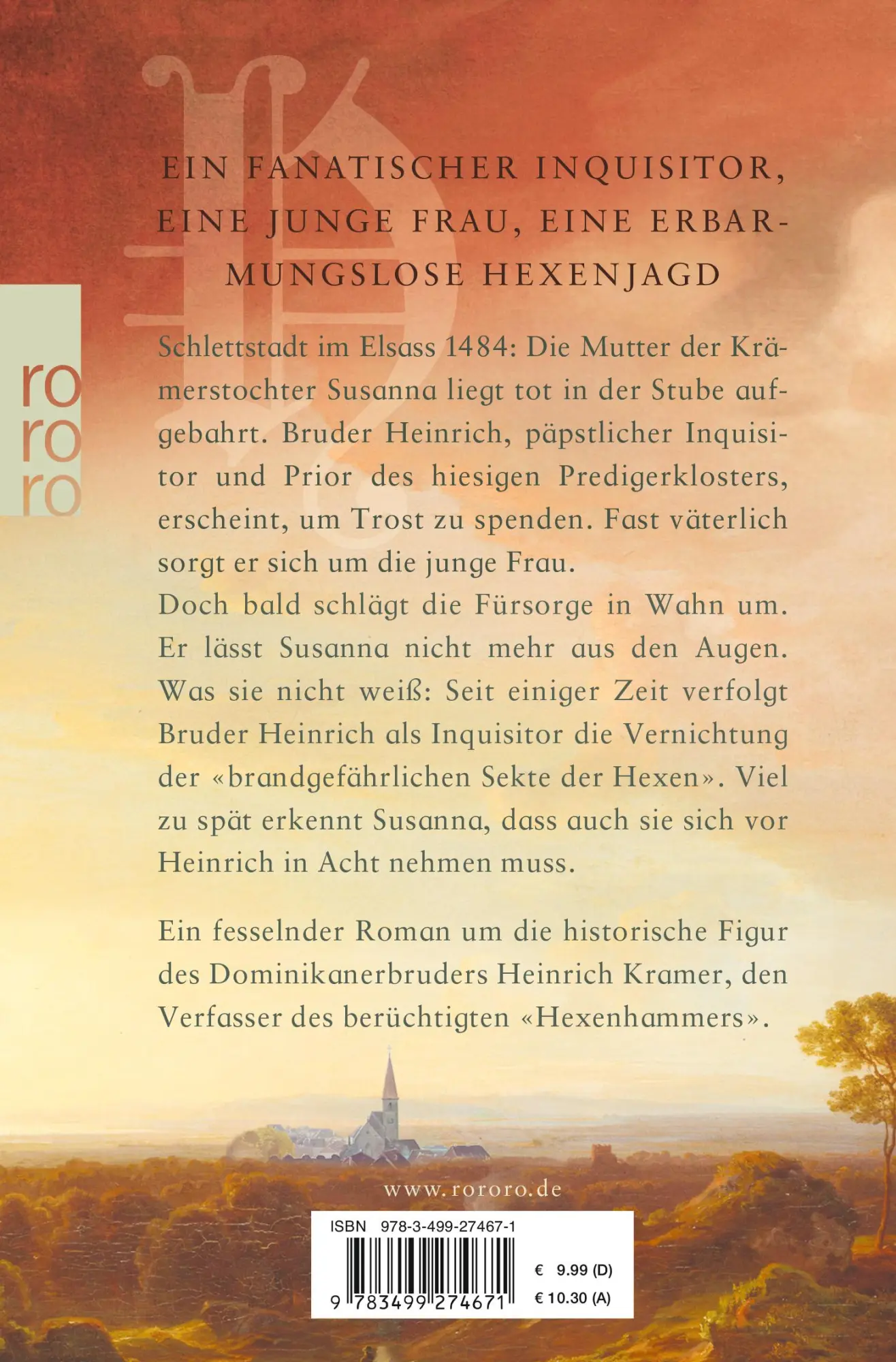 Rückseite: 9783499274671 | Der Hexenjäger | Astrid Fritz | Taschenbuch | 446 S. | Deutsch | 2018