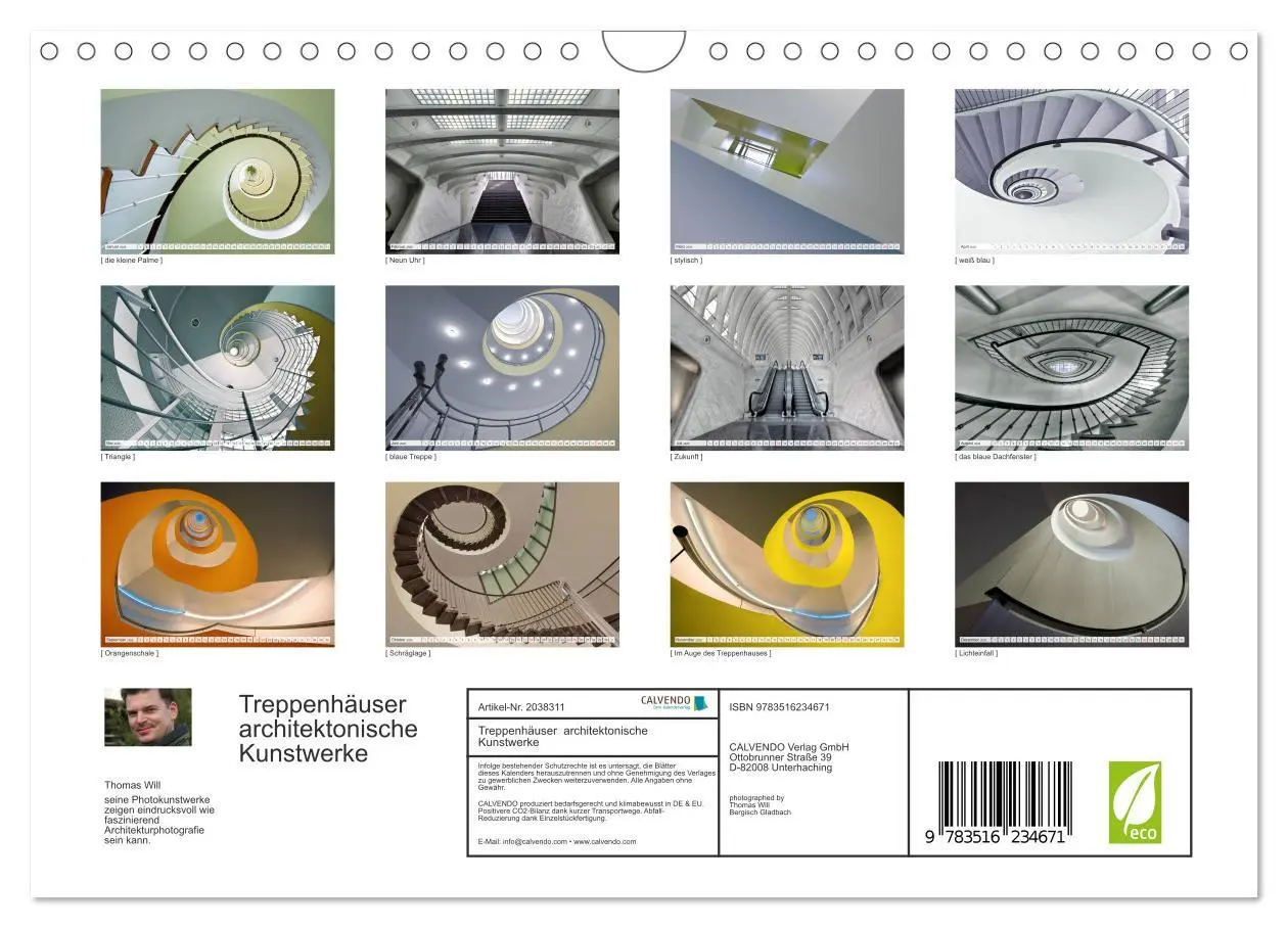 Bild: 9783516234671 | Treppenhäuser architektonische Kunstwerke (Wandkalender 2026 DIN A4...