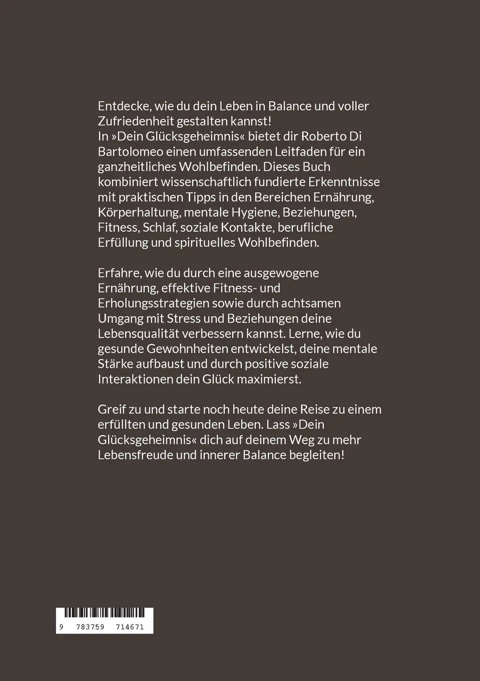 Rückseite: 9783759714671 | Dein Glücksgeheimnis | Roberto Di Bartolomeo | Taschenbuch | Paperback