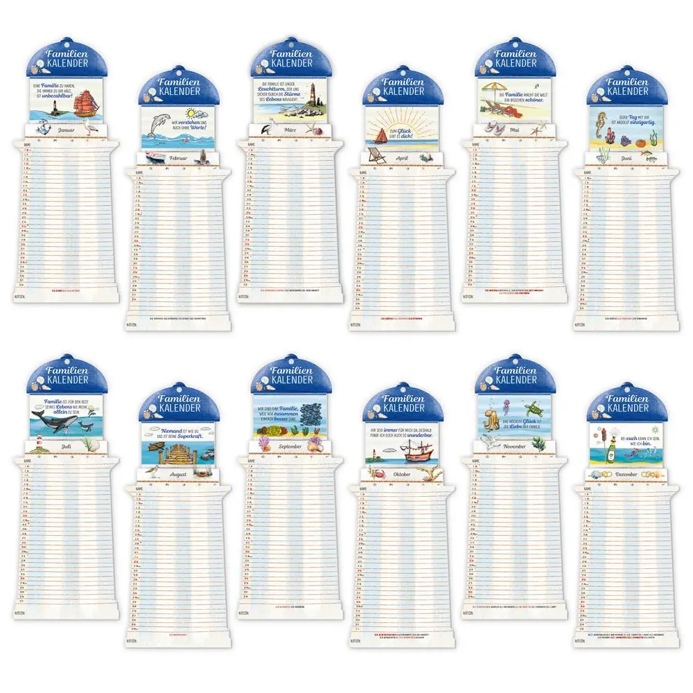 Bild: 9783988024671 | Trötsch Formkalender Familienkalender Leuchtturm 2026 | KG | Kalender