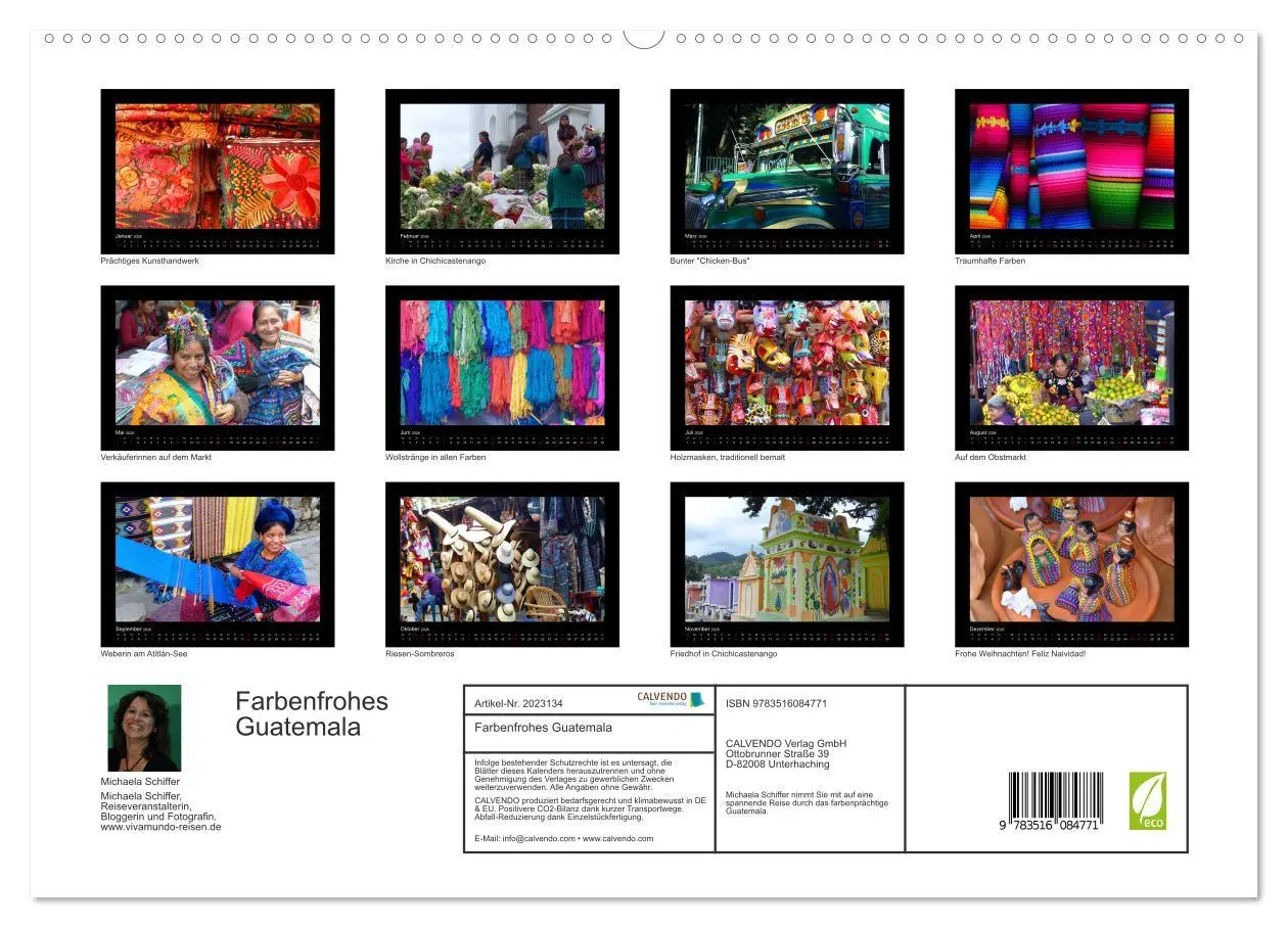Bild: 9783516084771 | Farbenfrohes Guatemala (hochwertiger Premium Wandkalender 2026 DIN...