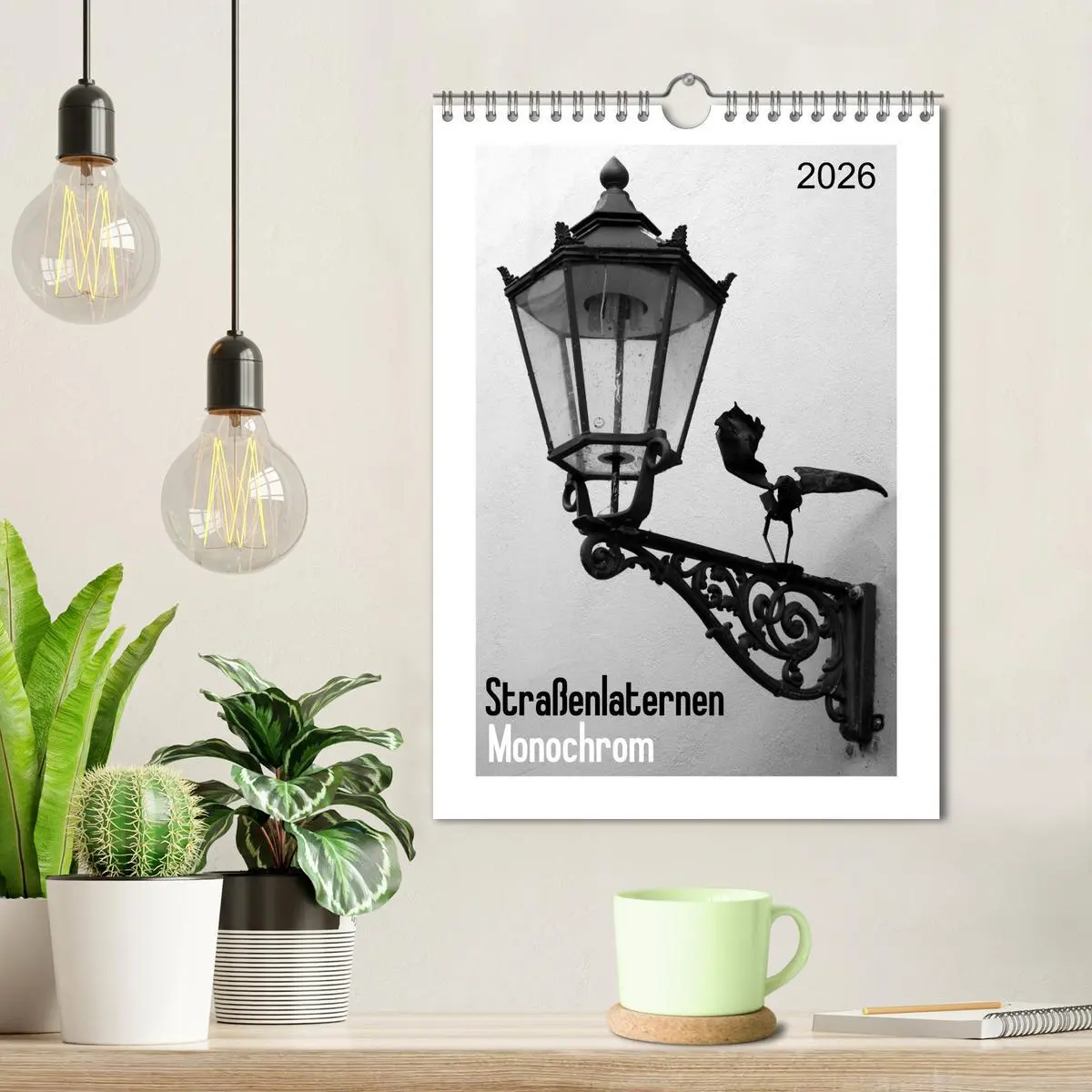 Bild: 9783516464771 | Straßenlaternen Monochrom (Wandkalender 2026 DIN A4 hoch), CALVENDO...