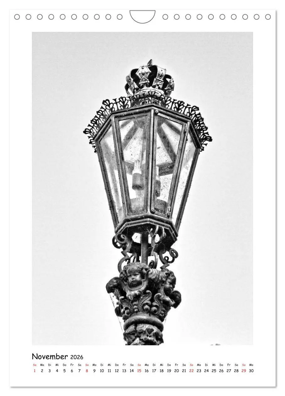 Bild: 9783516464771 | Straßenlaternen Monochrom (Wandkalender 2026 DIN A4 hoch), CALVENDO...
