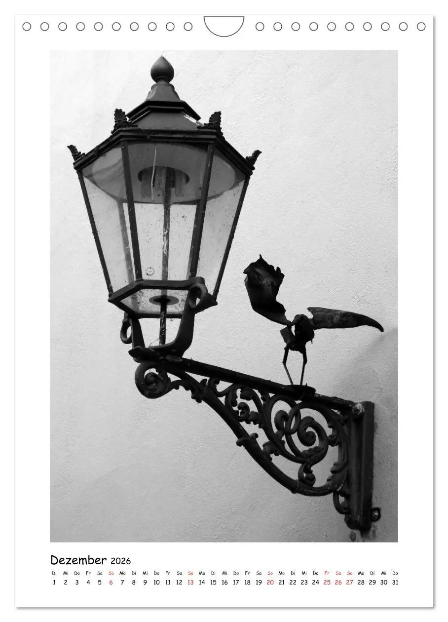 Bild: 9783516464771 | Straßenlaternen Monochrom (Wandkalender 2026 DIN A4 hoch), CALVENDO...