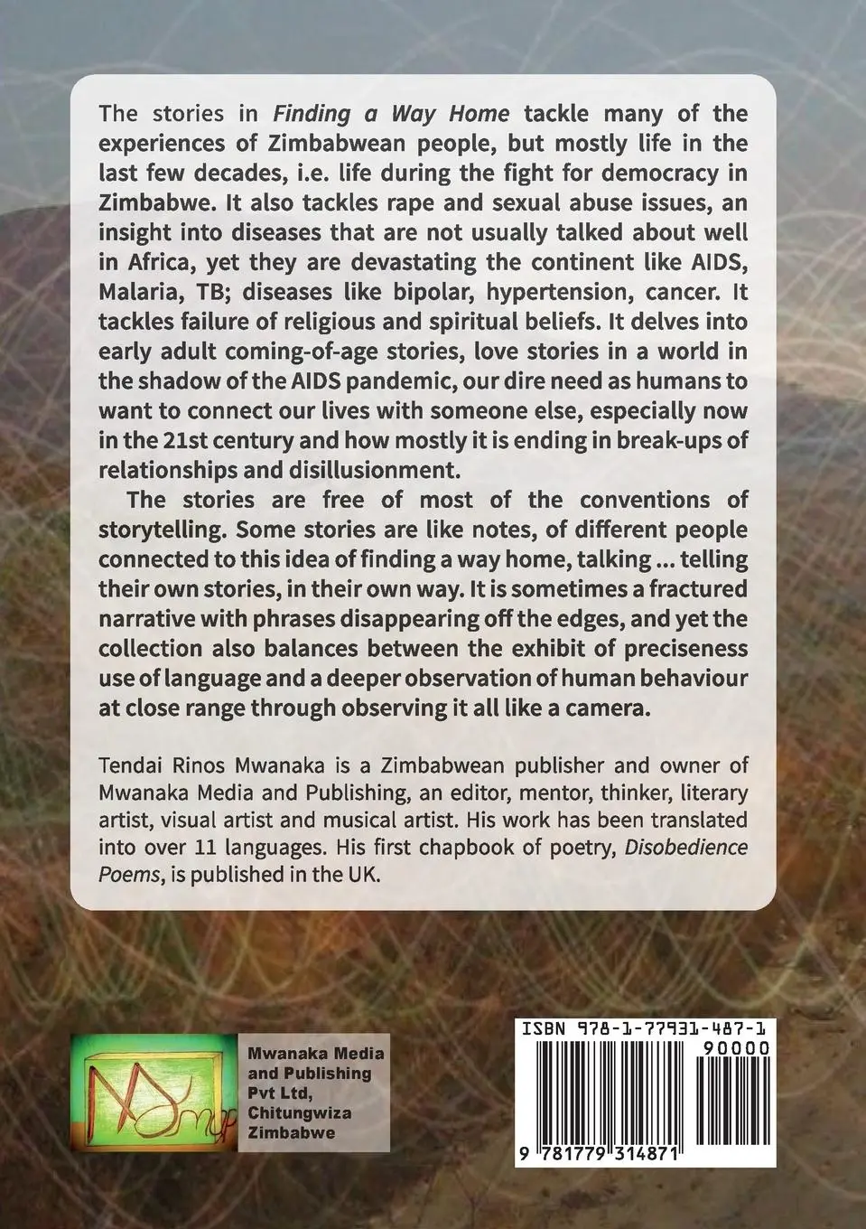 Rückseite: 9781779314871 | Finding a Way Home | Stories | Tendai Rinos Mwanaka | Taschenbuch