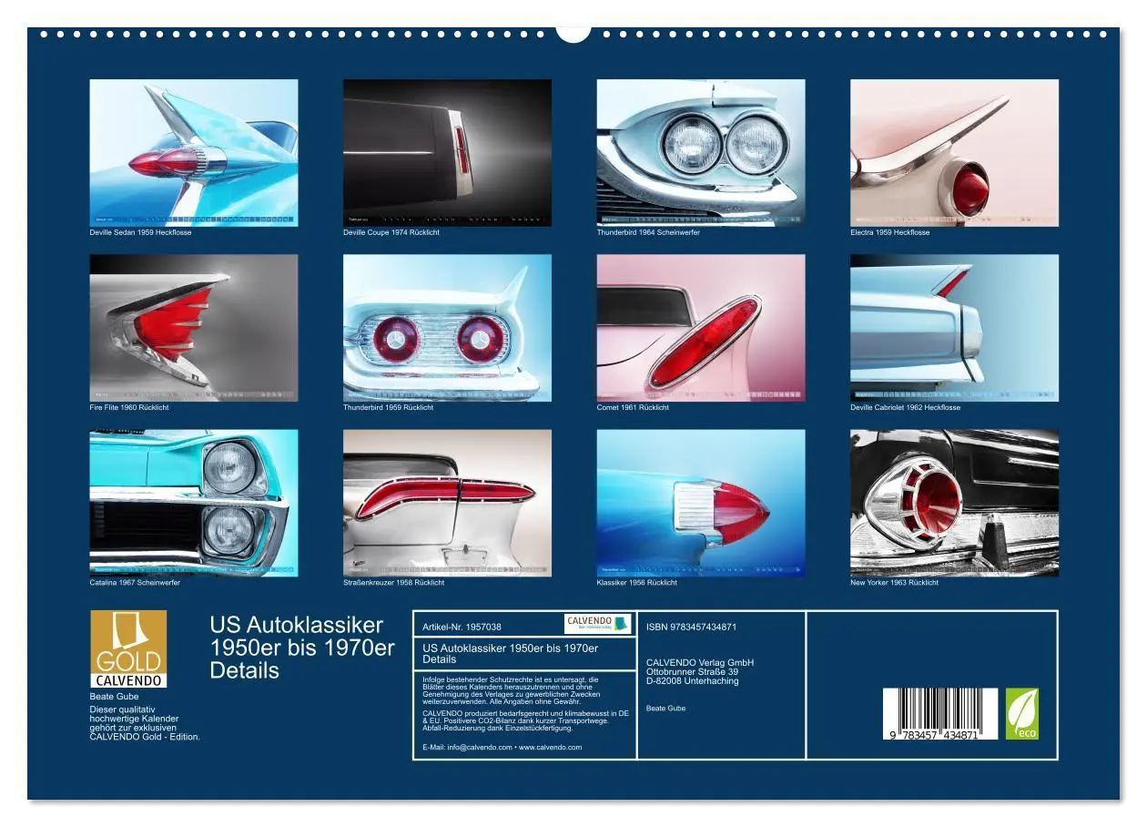 Bild: 9783457434871 | US Autoklassiker 1950er bis 1970er Details (hochwertiger Premium...