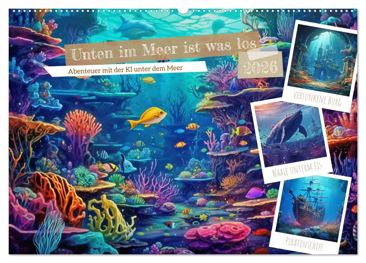 Cover: 9783457504871 | Unten im Meer ist was los (Wandkalender 2026 DIN A2 quer), CALVENDO...