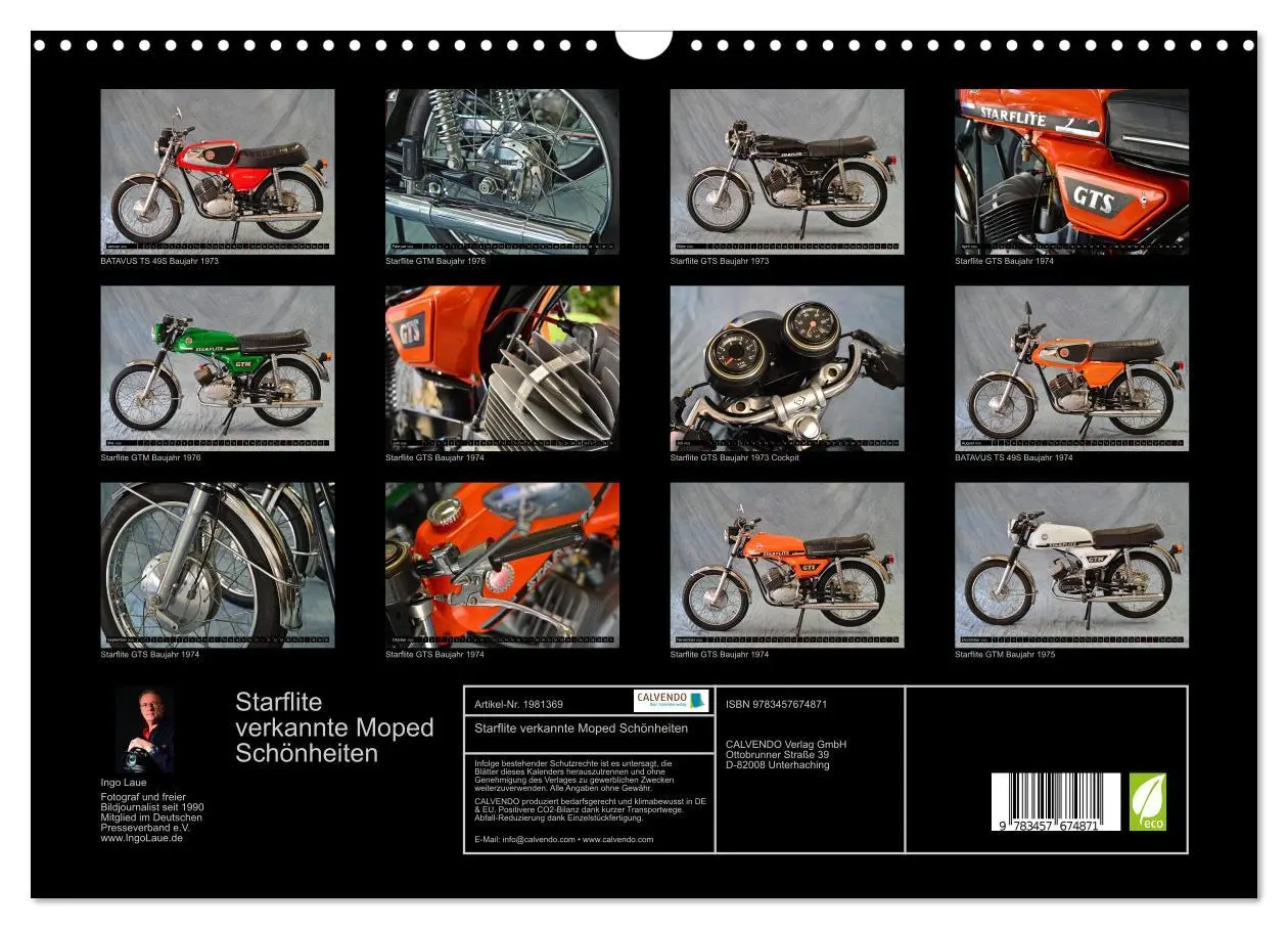 Bild: 9783457674871 | Starflite verkannte Moped Schönheiten (Wandkalender 2026 DIN A3...