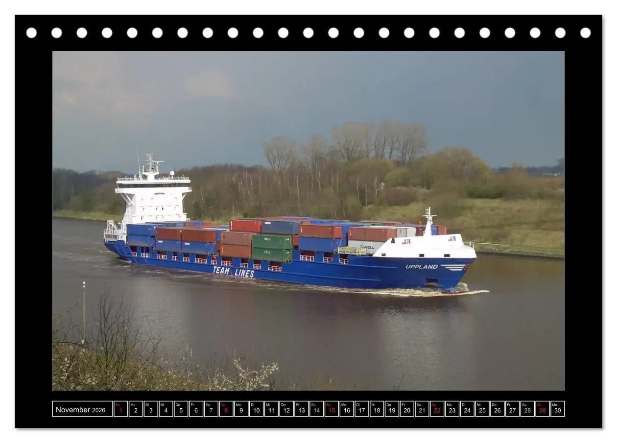 Bild: 9783516144871 | Containerschiffe (Tischkalender 2026 DIN A5 quer), CALVENDO...