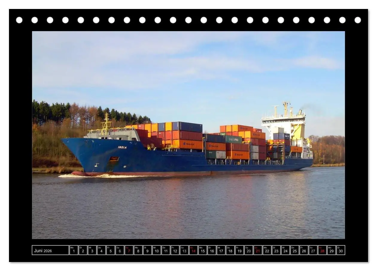 Bild: 9783516144871 | Containerschiffe (Tischkalender 2026 DIN A5 quer), CALVENDO...