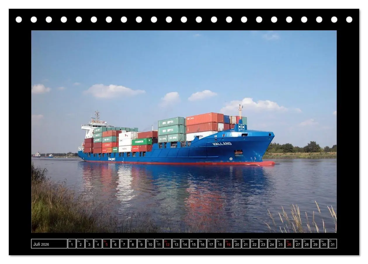 Bild: 9783516144871 | Containerschiffe (Tischkalender 2026 DIN A5 quer), CALVENDO...
