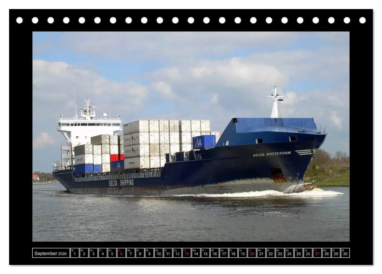 Bild: 9783516144871 | Containerschiffe (Tischkalender 2026 DIN A5 quer), CALVENDO...