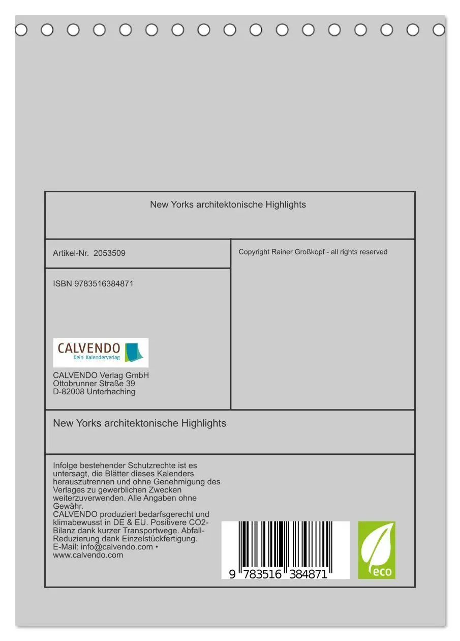 Bild: 9783516384871 | New Yorks architektonische Highlights (Tischkalender 2026 DIN A5...