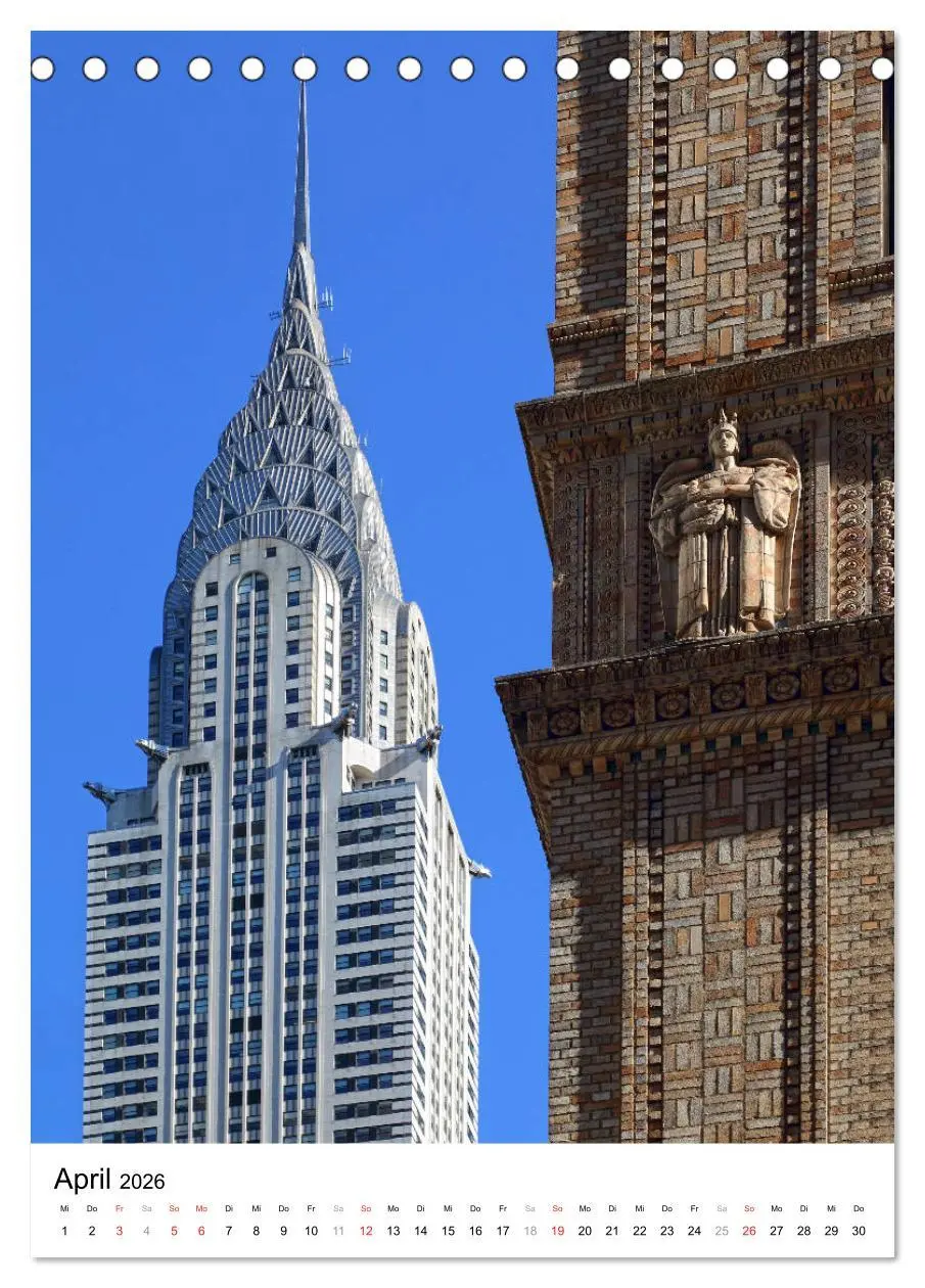 Bild: 9783516384871 | New Yorks architektonische Highlights (Tischkalender 2026 DIN A5...