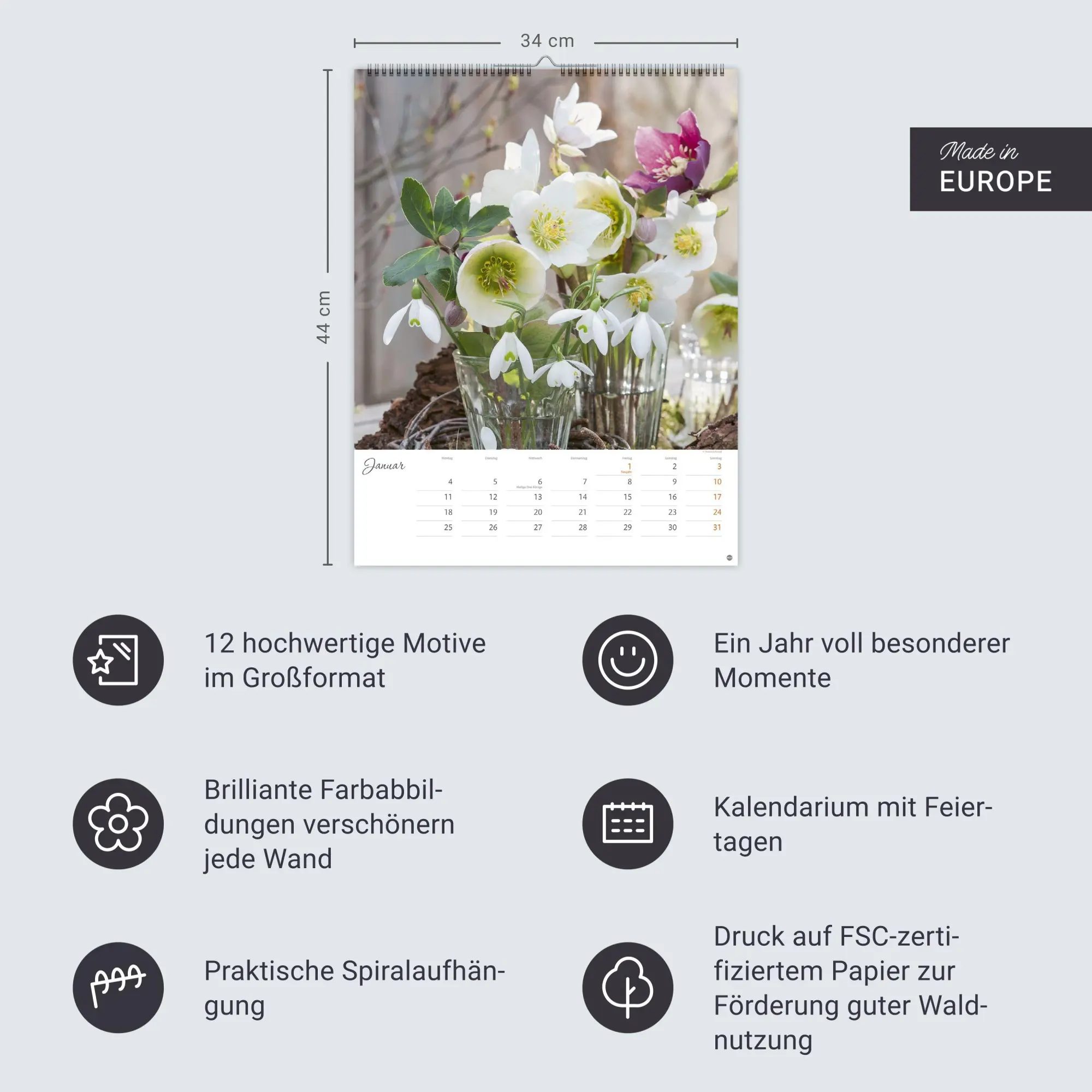 Bild: 9783756414871 | Bunter Blütenzauber Posterkalender 2027 | Heye | Kalender | 14 S.
