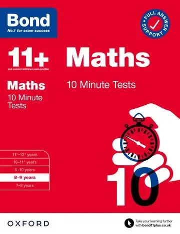 Cover: 9780192784971 | Bond 11+: Maths 10 Minute Tests with Answer Support 8-9 years (for...