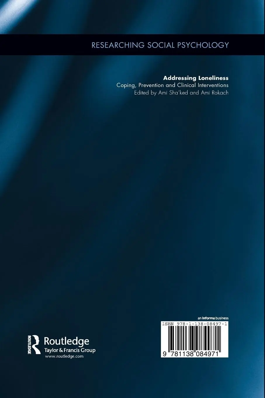 Rückseite: 9781138084971 | Addressing Loneliness | Coping, Prevention and Clinical Interventions