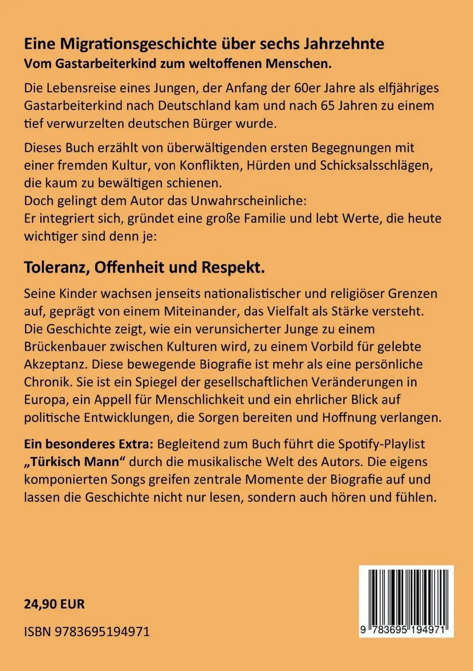 Rückseite: 9783695194971 | Türkisch Mann | Yusuf M. Çavak | Taschenbuch | 490 S. | Deutsch | 2026