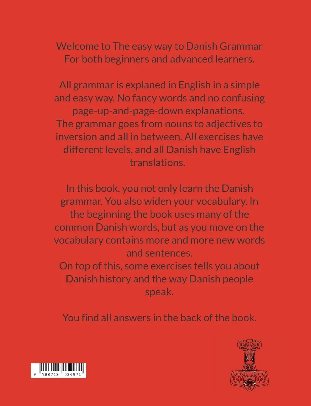 Rückseite: 9788743034971 | The easy way to Danish Grammar | Pia Sørensen | Taschenbuch | Dänisch