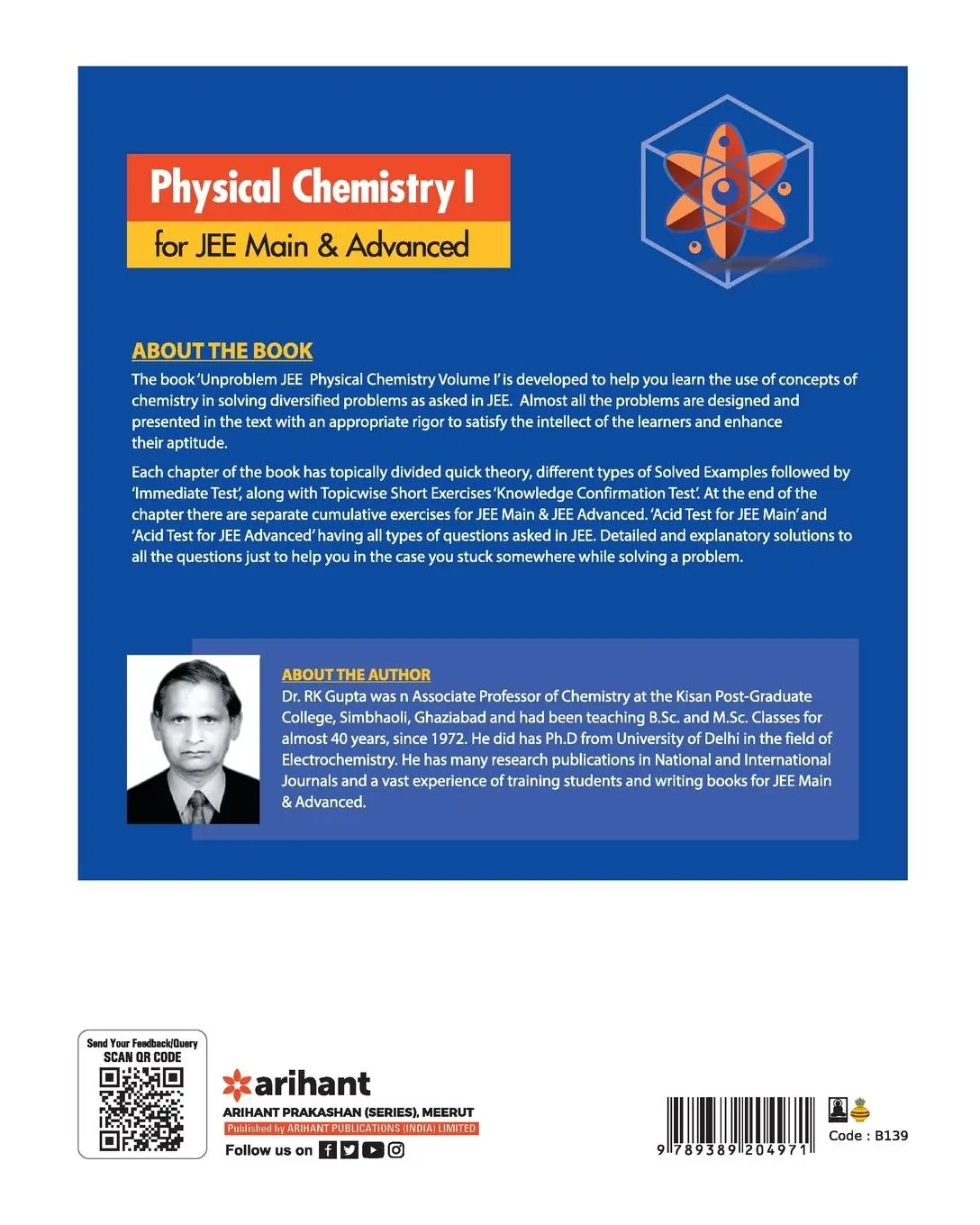 Rückseite: 9789389204971 | Unproblem JEE Physical Chemistry 1 JEE Mains &amp; Advanced | Taschenbuch