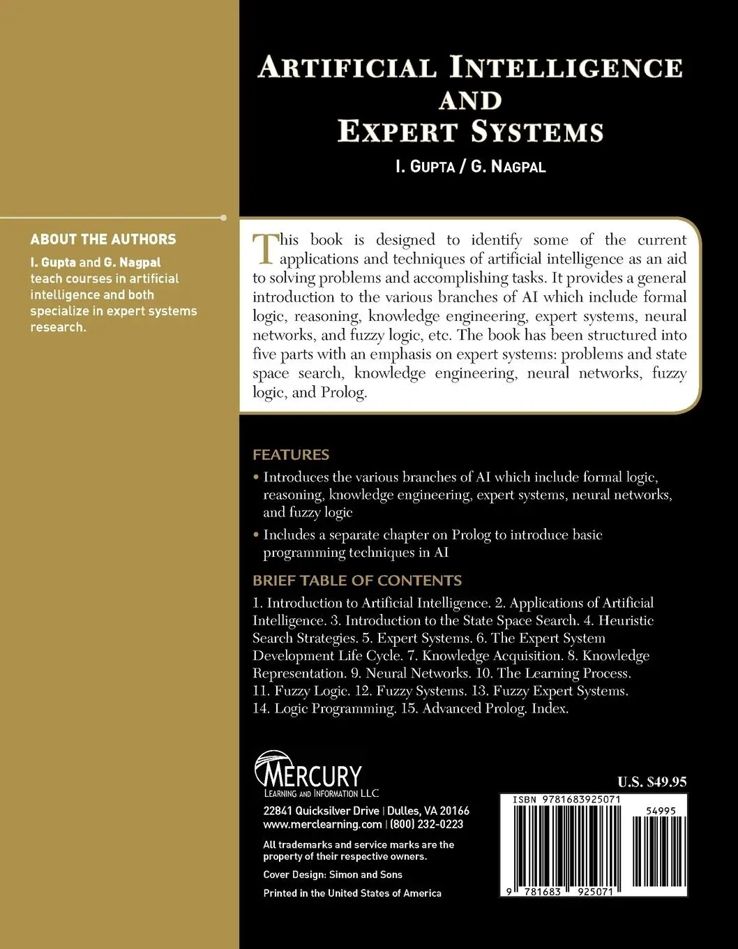 Rückseite: 9781683925071 | Artificial Intelligence and Expert Systems | G. Nagpal (u. a.) | Buch