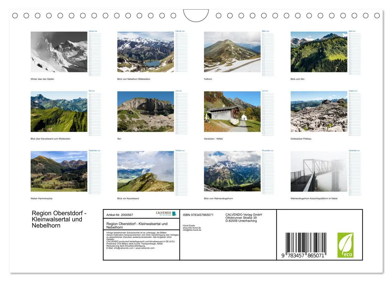 Bild: 9783457865071 | Region Oberstdorf - Kleinwalsertal und Nebelhorn (Wandkalender 2026...