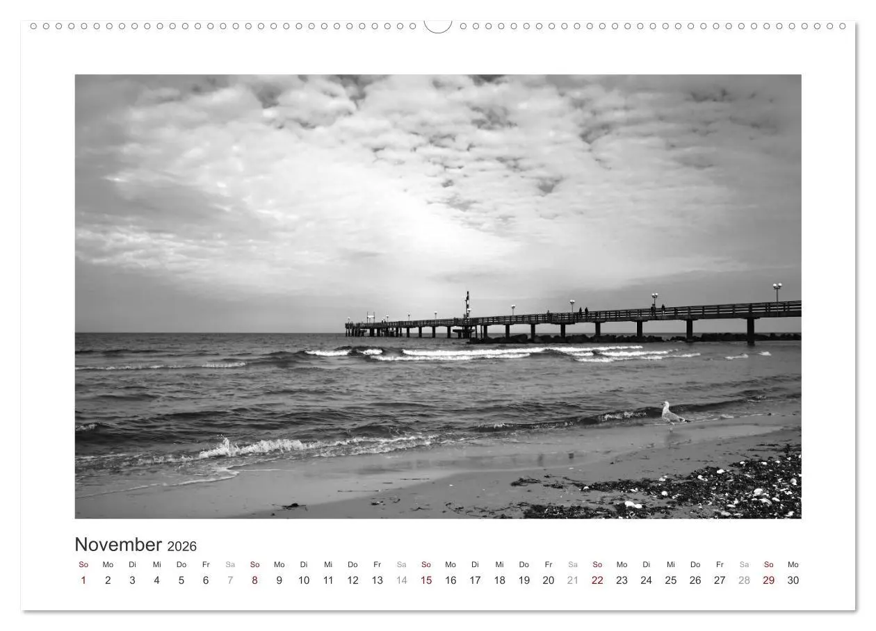 Bild: 9783457935071 | Monochrom Meer (Wandkalender 2026 DIN A2 quer), CALVENDO...