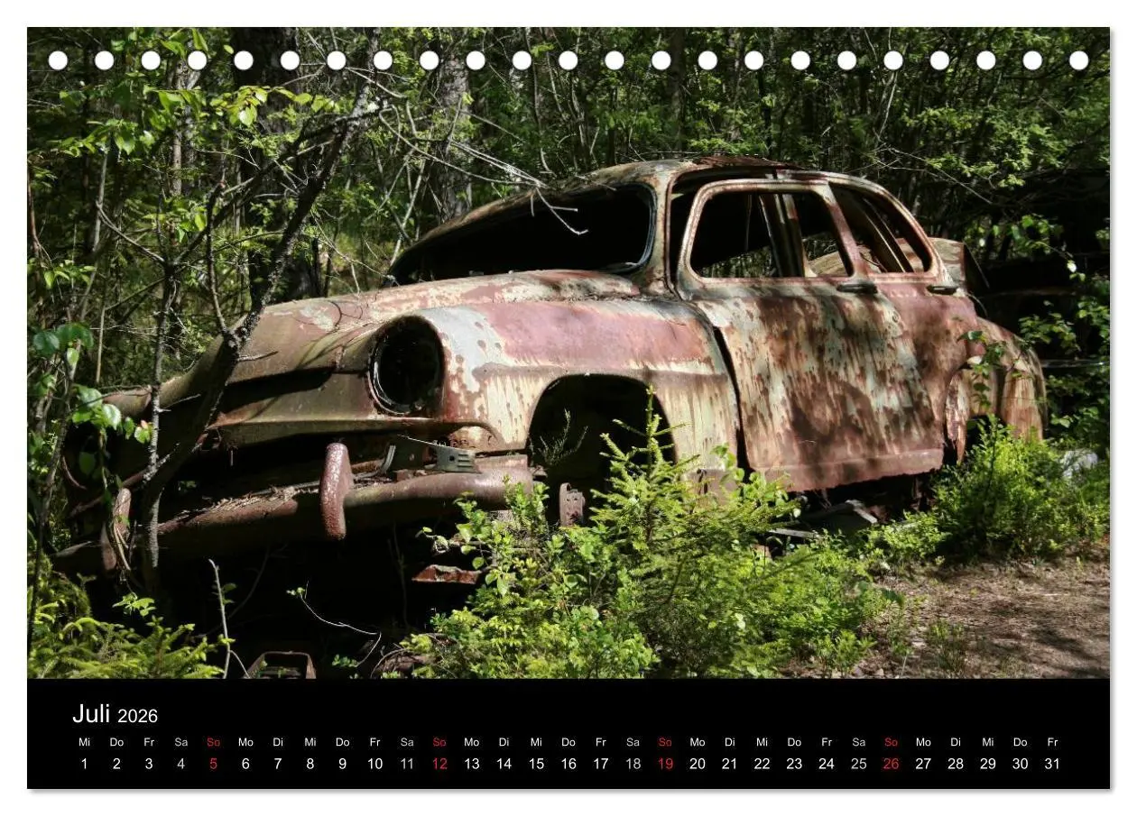 Bild: 9783516195071 | Schrottautos im Kyrkö Mosse (Tischkalender 2026 DIN A5 quer),...