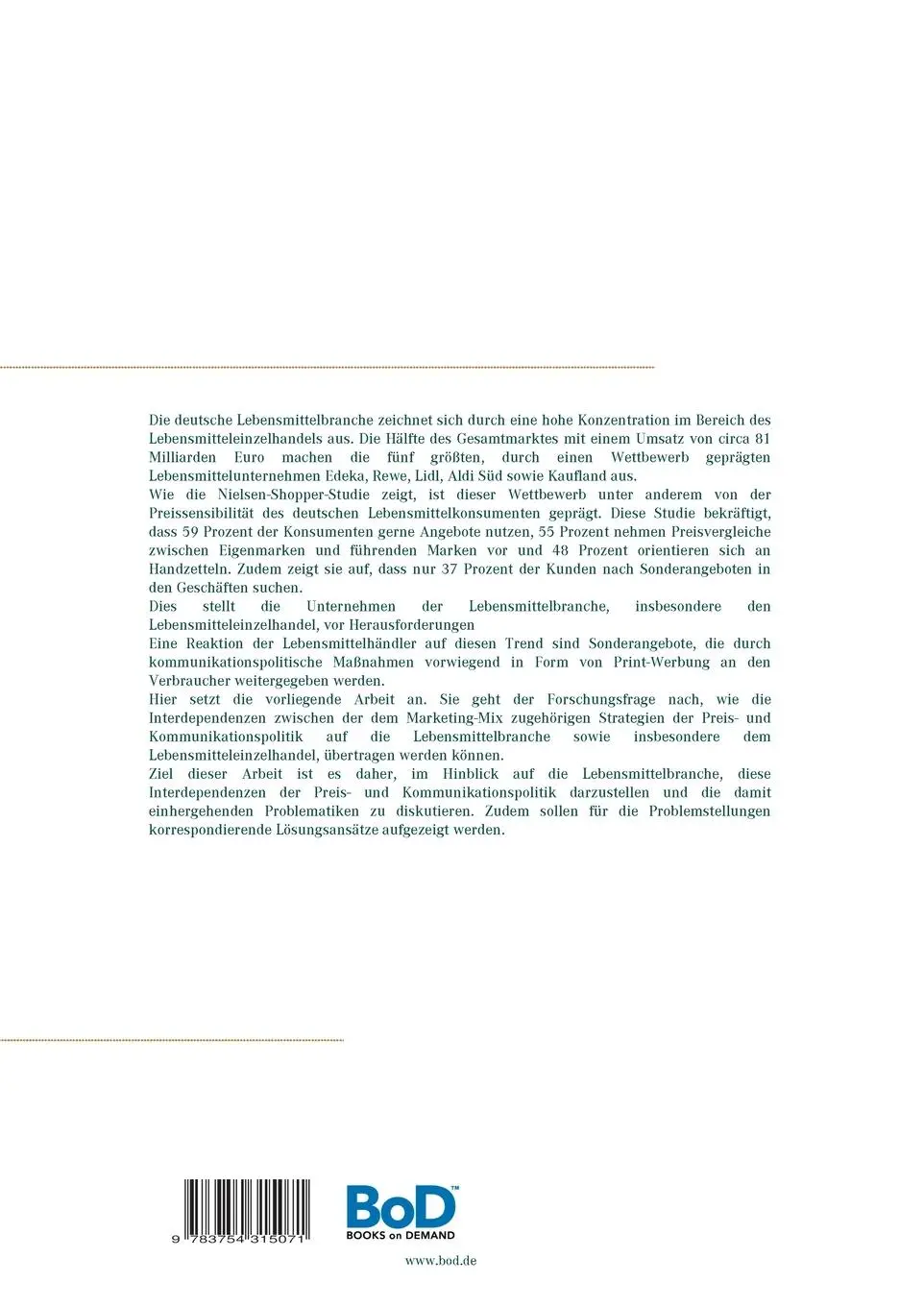 Rückseite: 9783754315071 | Seminararbeit Marketing | Jennifer Birkenkamp | Taschenbuch | 24 S.