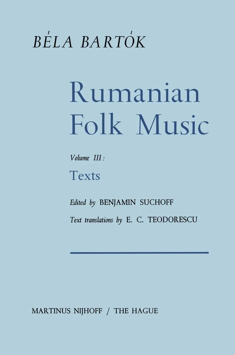 Cover: 9789401035071 | Rumanian Folk Music | Texts | Bela Bartok | Taschenbuch | 769 S.