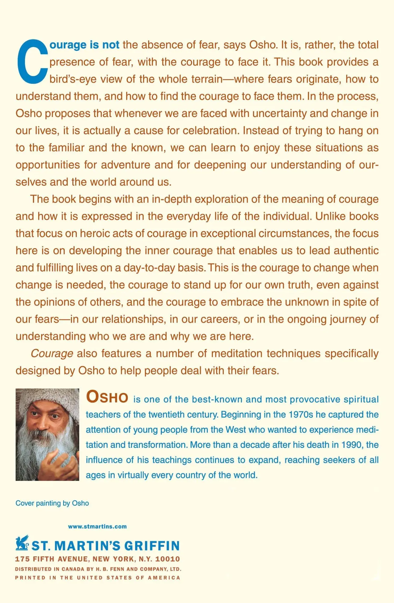Rückseite: 9780312205171 | Courage | The Joy of Living Dangerously | Osho | Taschenbuch | 1999