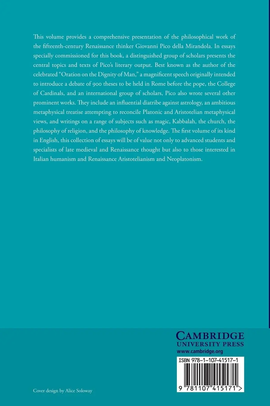 Rückseite: 9781107415171 | Pico Della Mirandola | New Essays | M. V. Dougherty | Taschenbuch